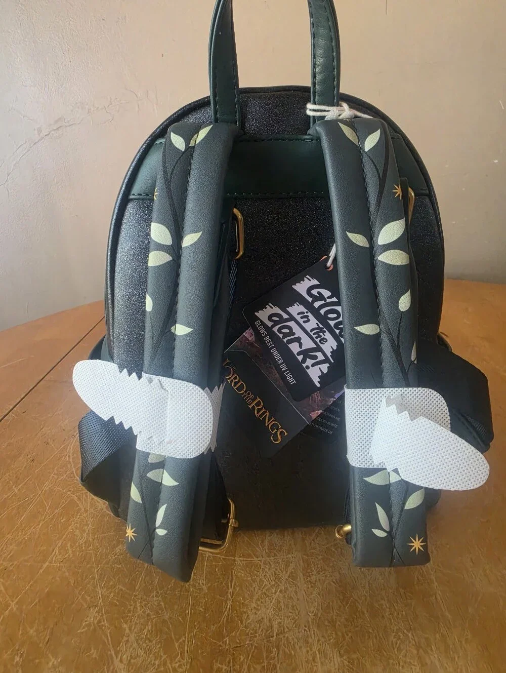 Loungefly Hardtag Black & Gold Lord of the Rings Mini Backpack